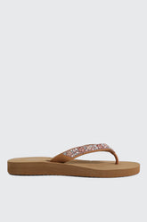Jelly Flip Flops with Beaded Strap