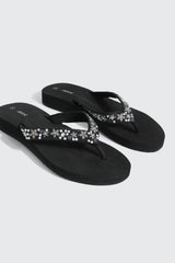 Jelly Flip-Flops with Beaded Strap