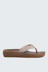 Faux Leather Flat Sandals