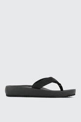 Faux Leather Flat Sandals