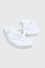 Minimal Square Toe Flip Flops