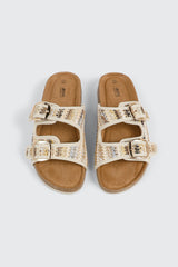Raffia Flat Sandals