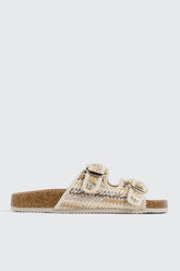 Raffia Flat Sandals