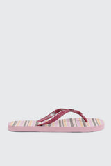 Printed Braided Flip Flops