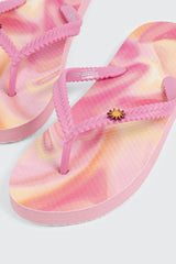 Printed Braided Flip Flops