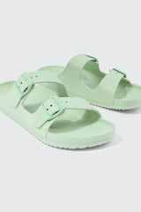 Two-Strap Slide Sandals