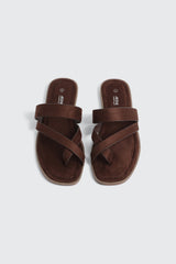 Square Toe Asymmetric Strap Sandals