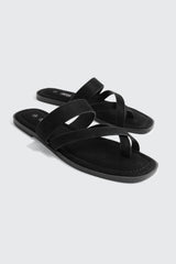 Square Toe Asymmetric Strap Sandals