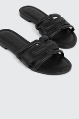 Round Toe Flat Sandals