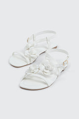 3D Floral Flat Sandals