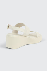 Faux Leather Wedge Sandals