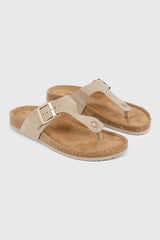 Cork T-Strap Sandals
