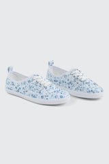 Floral Lace up Sneakers