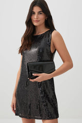 Patent Faux Leather Clutch