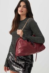 Faux Leather Shoulder Bag