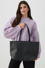 Faux Leather Tote Bag