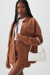 Faux Leather Shoulder Bag