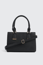 Faux Leather Structured Handbag