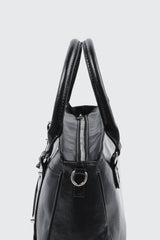 Crinkle Faux Leather Tote Bag