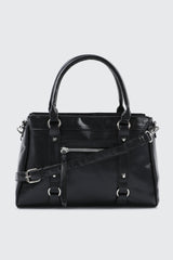 Crinkle Faux Leather Tote Bag