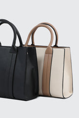Faux leather Structured Handbag