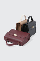Faux leather Square Handbag