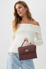 Faux leather Square Handbag