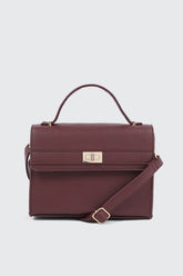 Faux leather Square Handbag