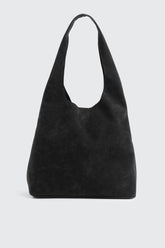 Faux Suede Shoulder Bag