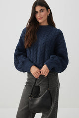 Braided Strap Baguette Bag