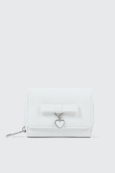 Folded Wallet with Heart Charm Detail