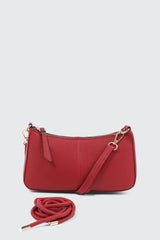 Knotted Handle Shoulder Bag with Crossbody Strap