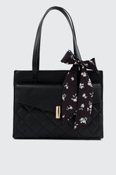 Quilted Structured Tote Bag