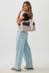 Quilted Structured Tote Bag