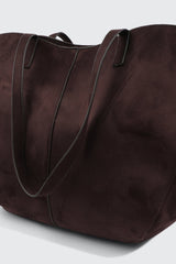 Large Faux Suede Tote Bag