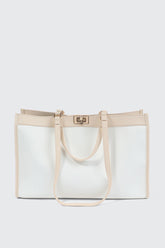 Large Faux Leather Tote Bag