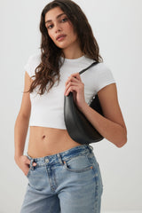 Faux Leather Shoulder Bag