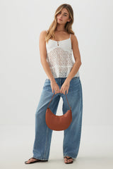 Faux Leather Shoulder Bag
