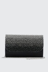 Rhinestone Flap Clutch