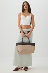 Straw Effect Tote Bag