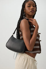Faux Leather Shoulder Bag