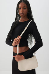 Knotted Handle Shoulder Bag with Crossbody Strap