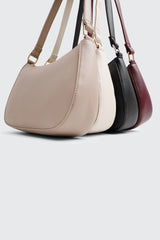 Crescent Faux Leather Shoulder Bag