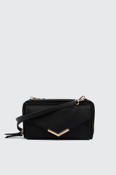 Faux Leather Crossbody Wallet