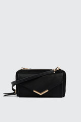 Faux Leather Crossbody Wallet