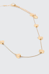 Mini Metallic Heart Necklace