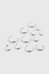 6 Pack Hoop Earrings