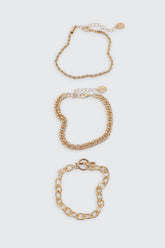 3 Pack Chain Bracelets