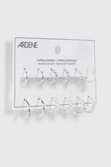 6 Pairs Twisted Huggie Earrings