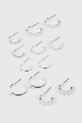 6 Pairs Twisted Huggie Earrings